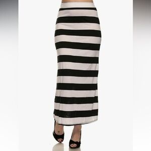 Striped maxi skirt